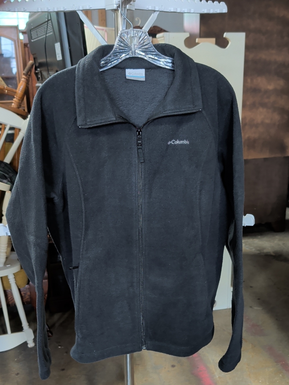 Columbia Black Lightweight Full-Zip Fleece Jacket